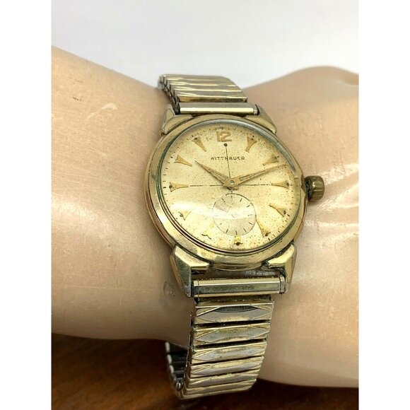 Wittnauer 76/3c Revue Mens Watch Vintage 32mm Swiss Manual Wind FOR REPAIR PARTS - Picture 5 of 13